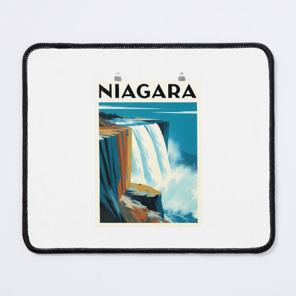 Item preview, Niagara Falls Abstract Bauhaus Art Print – Geometric Travel Poster, Mid-Century Modern Wall Art designed and sold by OzzFrequency.