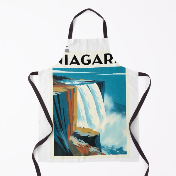 Item preview, Niagara Falls Abstract Bauhaus Art Print – Geometric Travel Poster, Mid-Century Modern Wall Art designed and sold by OzzFrequency.