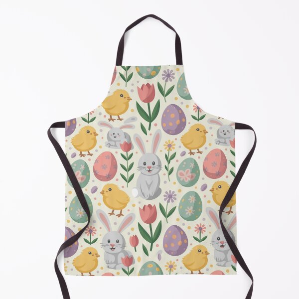 Item preview, Easter Seamless Pattern – Chicks, Bunnies & Colorful Eggs designed and sold by Midnight Veil Designs.