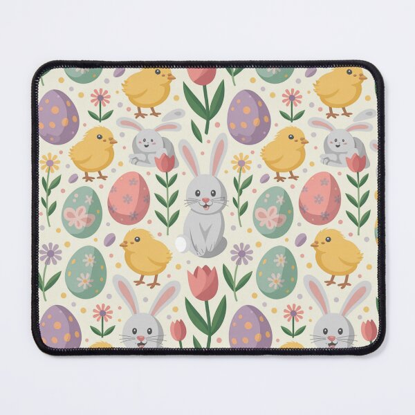 Item preview, Easter Seamless Pattern – Chicks, Bunnies & Colorful Eggs designed and sold by Midnight Veil Designs.