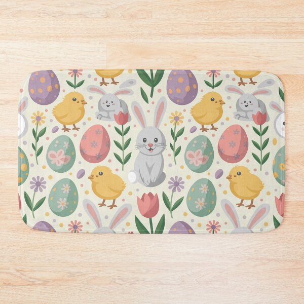Item preview, Easter Seamless Pattern – Chicks, Bunnies & Colorful Eggs designed and sold by Midnight Veil Designs.