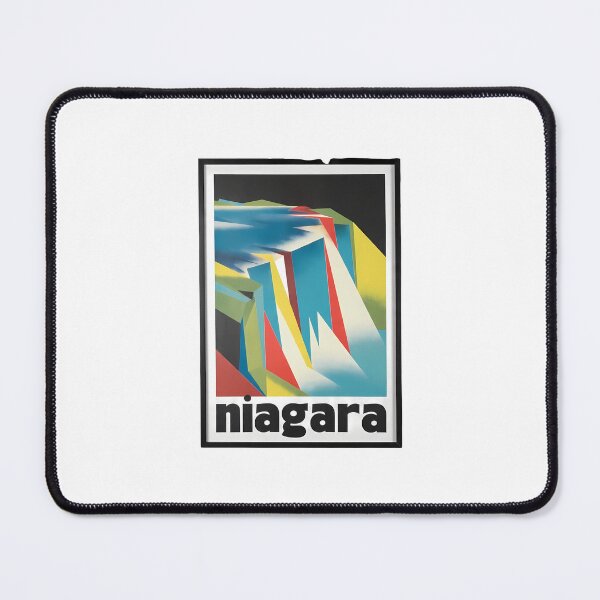 Item preview, Niagara Falls Abstract Bauhaus Art Print – Geometric Travel Poster, Mid-Century Modern Wall Art designed and sold by OzzFrequency.