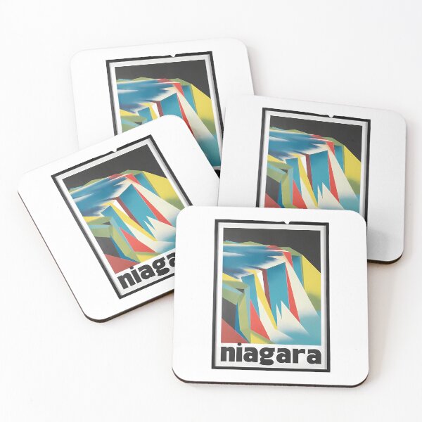 Item preview, Niagara Falls Abstract Bauhaus Art Print – Geometric Travel Poster, Mid-Century Modern Wall Art designed and sold by OzzFrequency.
