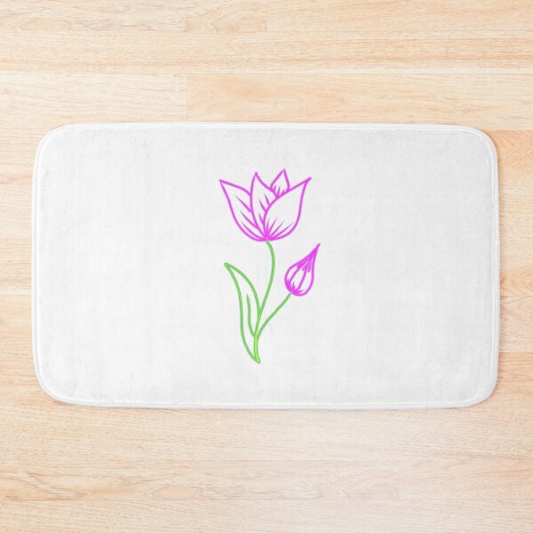 Item preview, Neon Tulip Glow- minimal floral line art designed and sold by Jonnamirah.