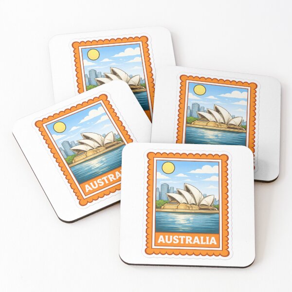 Item preview, Australia Sydney Opera House Travel Stamp Sticker Magnet designed and sold by CLOUTKULT.