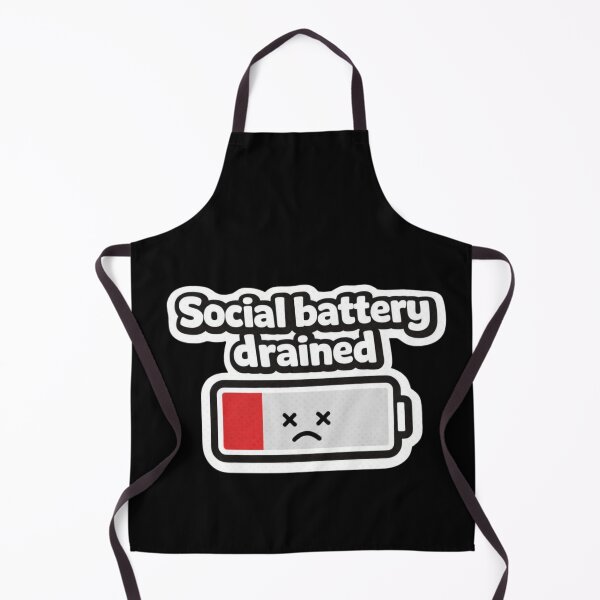 Item preview, Social Battery Drained Sticker | Introvert Meme | Funny Low Energy Social Humor. designed and sold by Amr Darwish Graphic designer.
