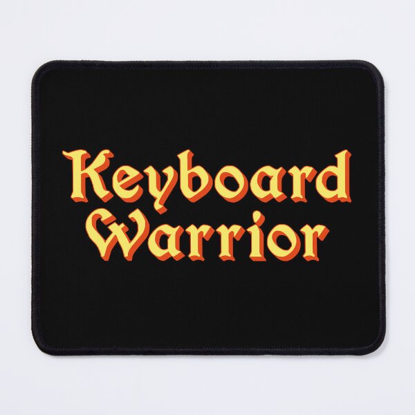 Item preview, Keyboard Warrior, Yellow Medieval Memes Typography designed and sold by Memes N Lore .