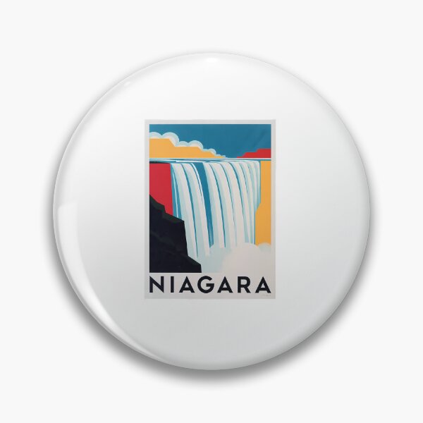Item preview, Niagara Falls Abstract Bauhaus Art Print – Geometric Travel Poster, Mid-Century Modern Wall Art designed and sold by OzzFrequency.