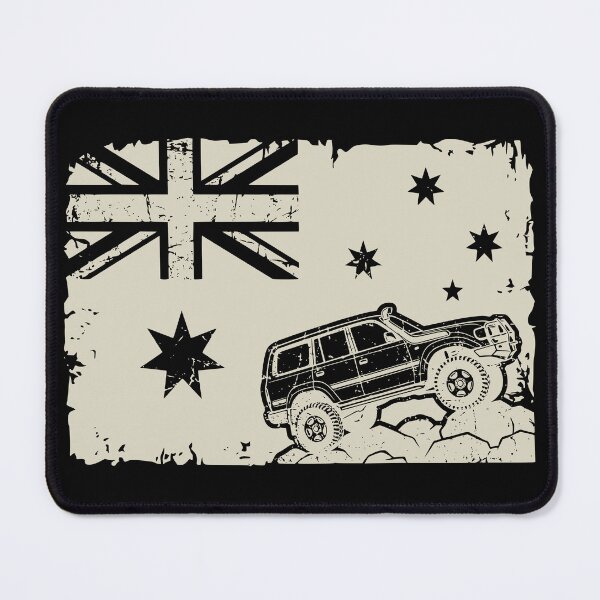 Item preview, Land Cruiser 80 Series Australian Flag Off-Road 4x4 Heritage Graphic - Cream designed and sold by Off-Road-Zone.