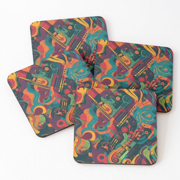 Item preview, Geometric Rhythms Retro Abstract Pattern designed and sold by pinkal.