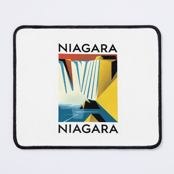 Item preview, Niagara Falls Abstract Bauhaus Art Print – Geometric Travel Poster, Mid-Century Modern Wall Art designed and sold by OzzFrequency.