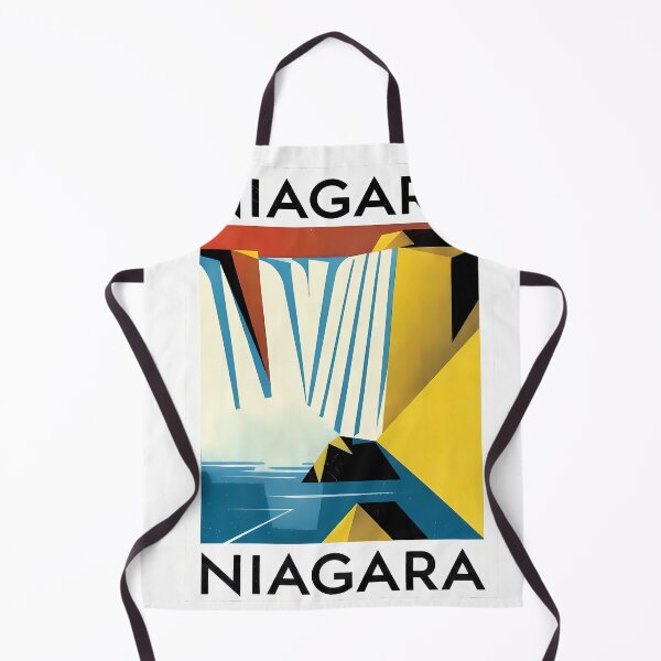 Item preview, Niagara Falls Abstract Bauhaus Art Print – Geometric Travel Poster, Mid-Century Modern Wall Art designed and sold by OzzFrequency.
