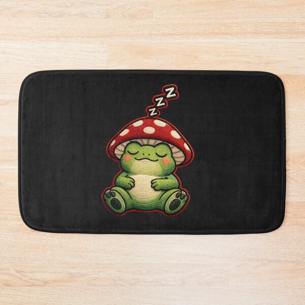 Item preview, Cute Sleeping Frog with Mushroom Cap – Peaceful Cozy Aesthetic Design designed and sold by ColorSplash123.