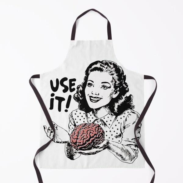 Item preview, Vintage style pin-up brainy housewife | budflux.com designed and sold by Budflux.