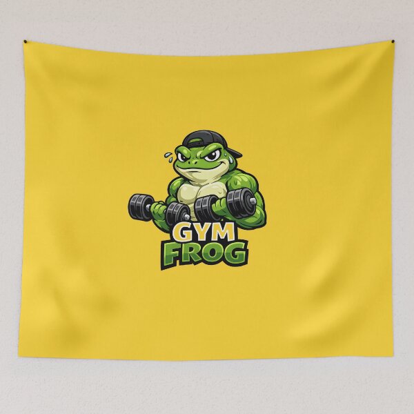 Artikelvorschau, Gym Frog – Lustiger Fitness Frosch Bodybuilder Design entworfen und verkauft von Mavriboy.