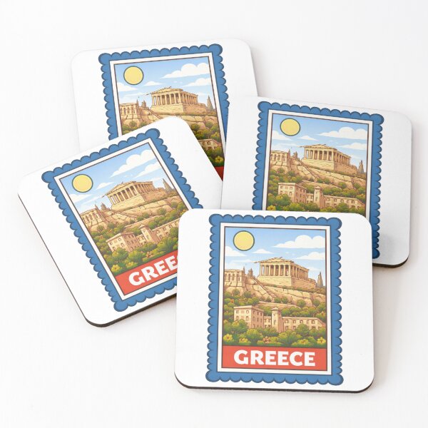 Item preview, Greece Acropolis Parthenon Travel Stamp Sticker Magnet designed and sold by CLOUTKULT.