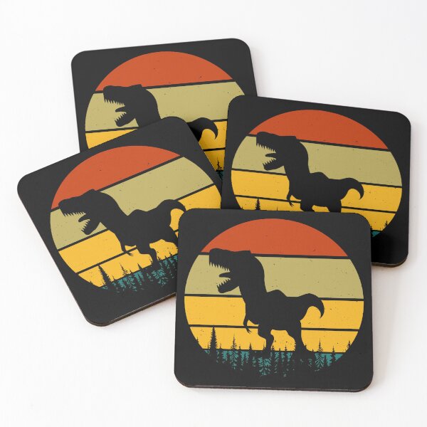 Item preview, Vintage T-Rex Sunset Silhouette – Retro Dinosaur Forest Graphic designed and sold by thebigleebowski.