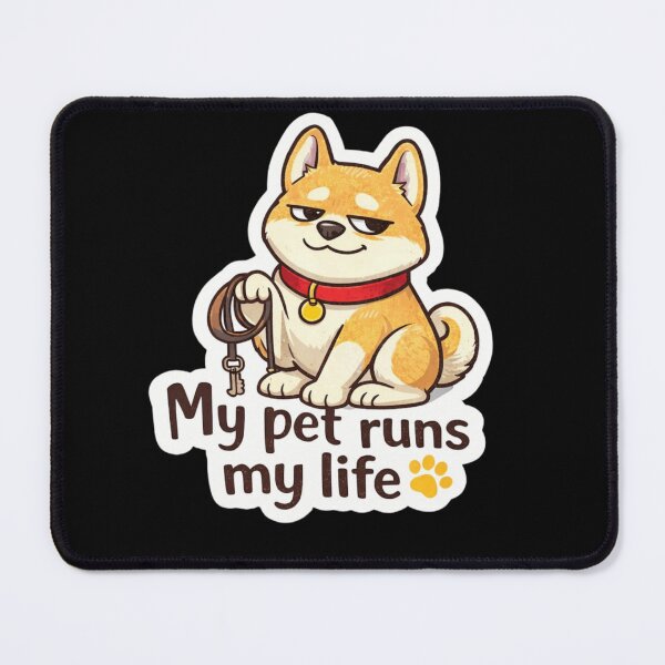 Item preview, My Pet Runs My Life Sticker | Funny Dog Owner Meme | Cute Pet Lover Gift. designed and sold by Amr Darwish Graphic designer.