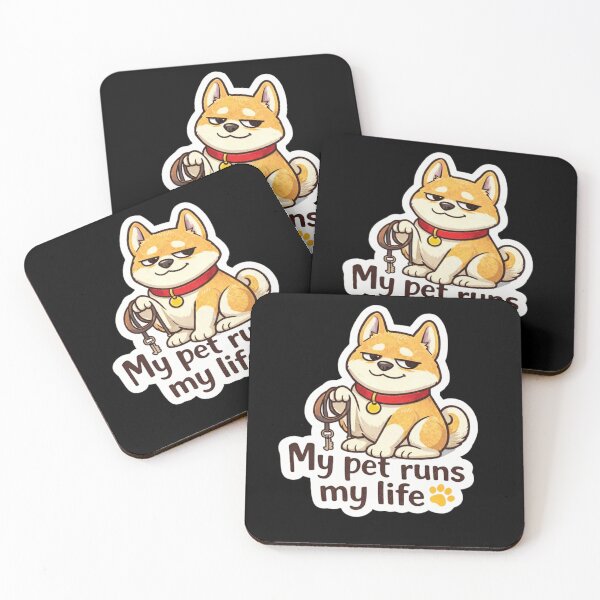 Item preview, My Pet Runs My Life Sticker | Funny Dog Owner Meme | Cute Pet Lover Gift. designed and sold by Amr Darwish Graphic designer.