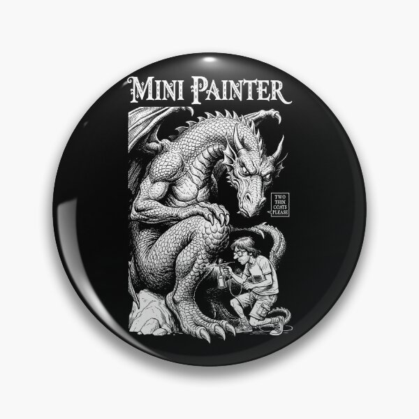 Item preview, Fantasy Miniature Painter Dragon Funny Airbrush Painting RPG designed and sold by GrandeDuc.