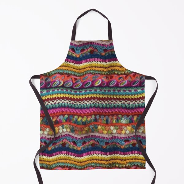 Item preview, Boho Rainbow Crochet Texture Stripe Pattern designed and sold by pinkal.