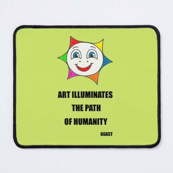 Item preview, Art Illuminates The Path Of Humanity - Colorful Smiling Sun Quote designed and sold by GGAST.