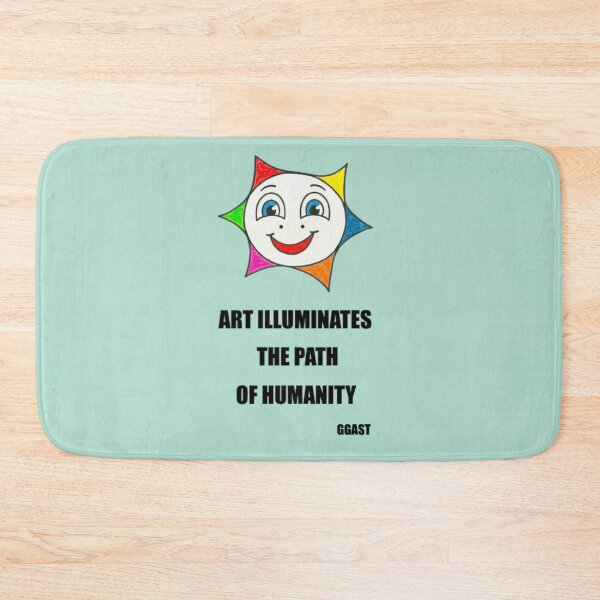 Item preview, Art Illuminates The Path Of Humanity - Colorful Smiling Sun Quote designed and sold by GGAST.