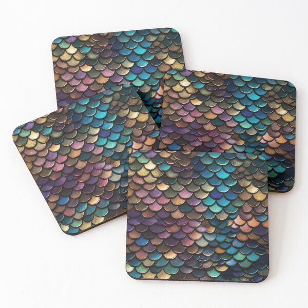 Item preview, Iridescent Mermaid Scales Metallic Armor Pattern designed and sold by pinkal.