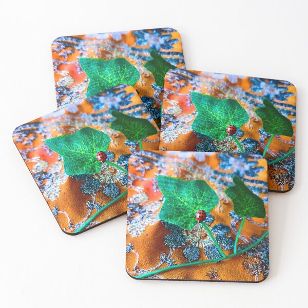 Item preview, Abstract ladybug leaf pattern  designed and sold by Laree  Jones.