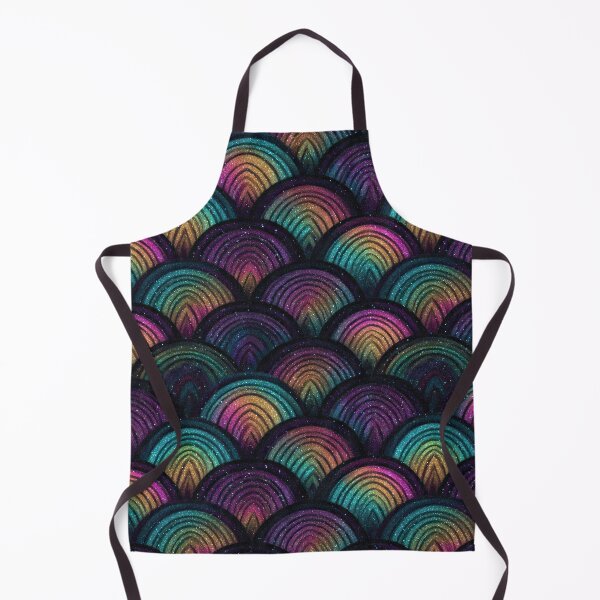 Item preview, Dark Rainbow Faux Glitter Art Deco Seamless Pattern designed and sold by Nyx Creates.