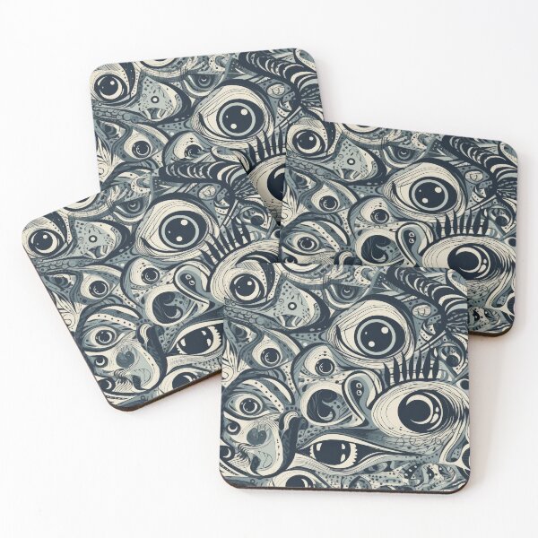 Item preview, Surreal Gothic Eye Abstraction Noir Pattern designed and sold by pinkal.