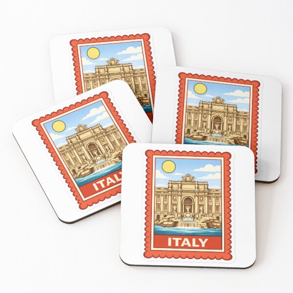 Item preview, Italy Trevi Fountain Travel Stamp Sticker Magnet designed and sold by CLOUTKULT.