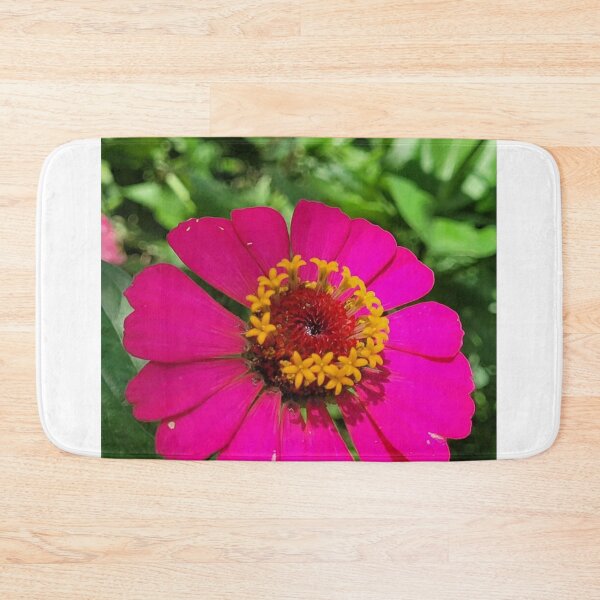 Item preview, Bright Parallel 49 Brewing Pink Zinnia Bloom designed and sold by apiolands.