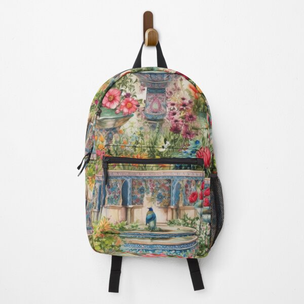 Item preview, Persian Garden Fountains and Lush Florals Pattern designed and sold by pinkal.