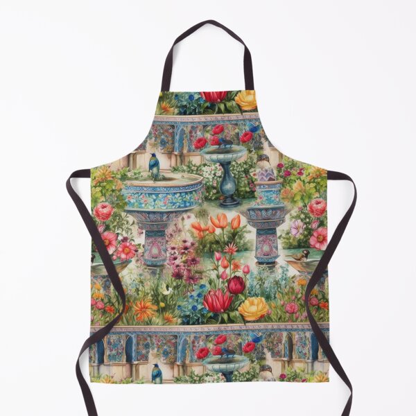 Item preview, Persian Garden Fountains and Lush Florals Pattern designed and sold by pinkal.