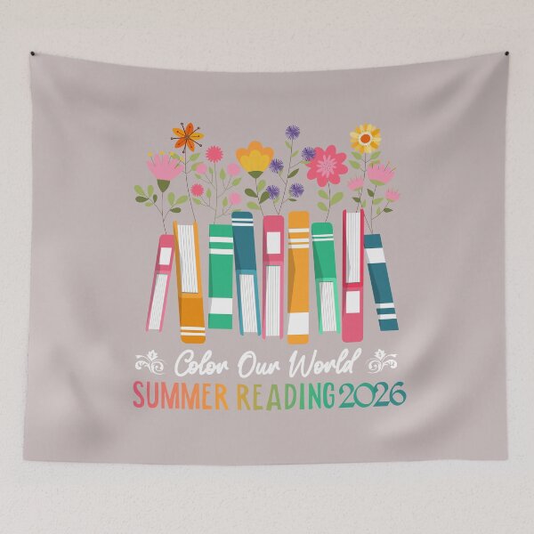Item preview, Color Our World Summer Reading 2026 Floral Books designed and sold by ZentifyPrints.
