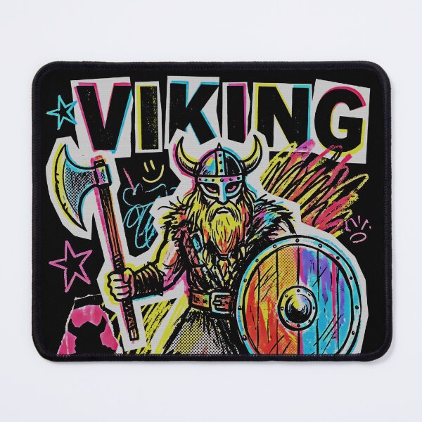 Item preview, Viking Wish Neon Colorful Warrior Axe Shield Stars designed and sold by graphixpolash.