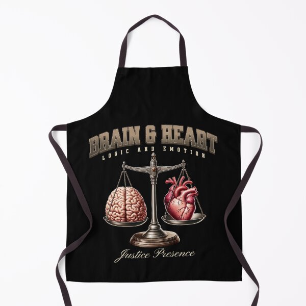 Item preview, brain heart logic and emotion justice presence designed and sold by stylboutique.