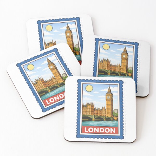Item preview, London Big Ben Travel Stamp Sticker Magnet designed and sold by CLOUTKULT.