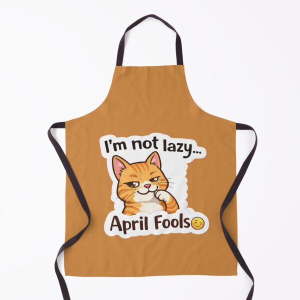 Item preview, Funny Cat April Fools Sticker | I'm Not Lazy April Fools Meme | Cute Cat Humor. designed and sold by Amr Darwish Graphic designer.