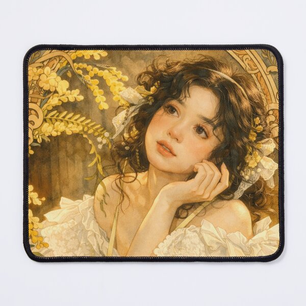 Item preview, Daydreaming – Art Nouveau Muse Inspired by Mucha designed and sold by heyitsmeraya.