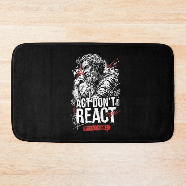 Item preview, ACT DON’T REACT – Epictetus Stoic Mindset designed and sold by CodeRonin®.