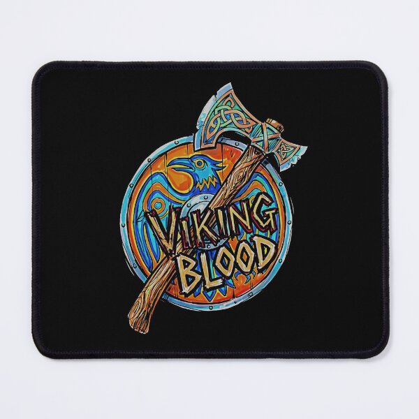 Item preview, Viking Blood Axe Shield Raven Colorful Norse  designed and sold by graphixpolash.