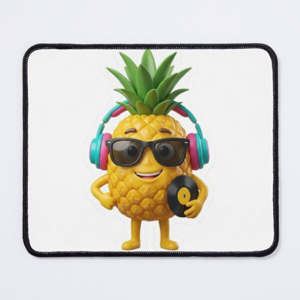 Item preview, DJ Pineapple - Cool 3D Music Vibes Sticker designed and sold by Sticker Art Shop.