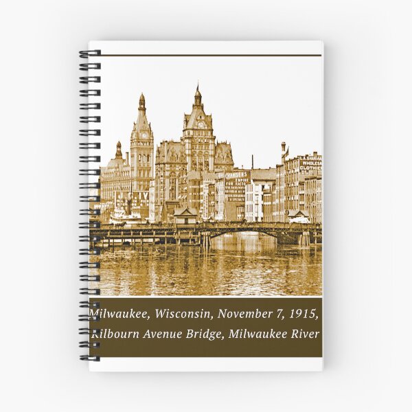 Item preview, Milwaukee, Wisconsin, November 7, 1915, Kilbourn Avenue Bridge, Milwaukee River designed and sold by AMacGPhilly.