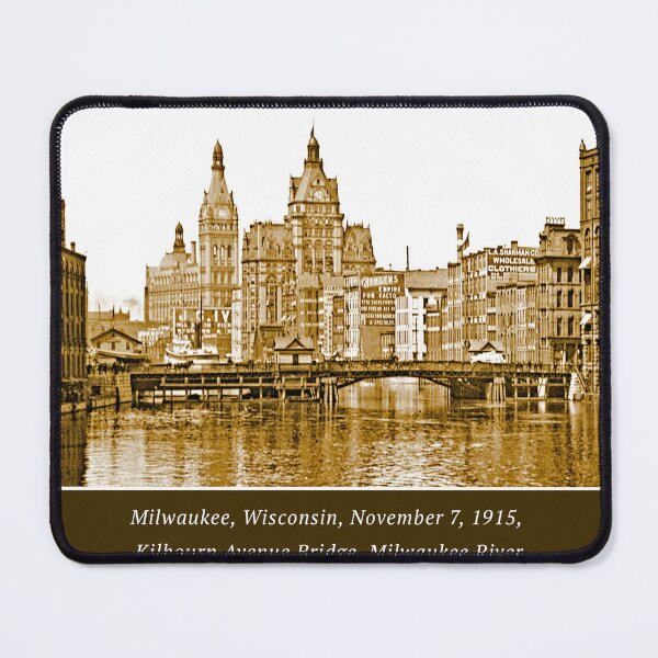 Item preview, Milwaukee, Wisconsin, November 7, 1915, Kilbourn Avenue Bridge, Milwaukee River designed and sold by AMacGPhilly.