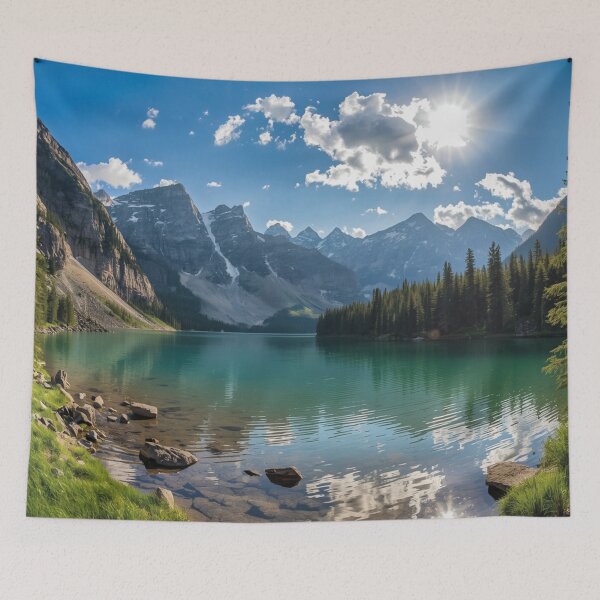 Item preview, Lake with Lush Green Nature designed and sold by MerlinWear.
