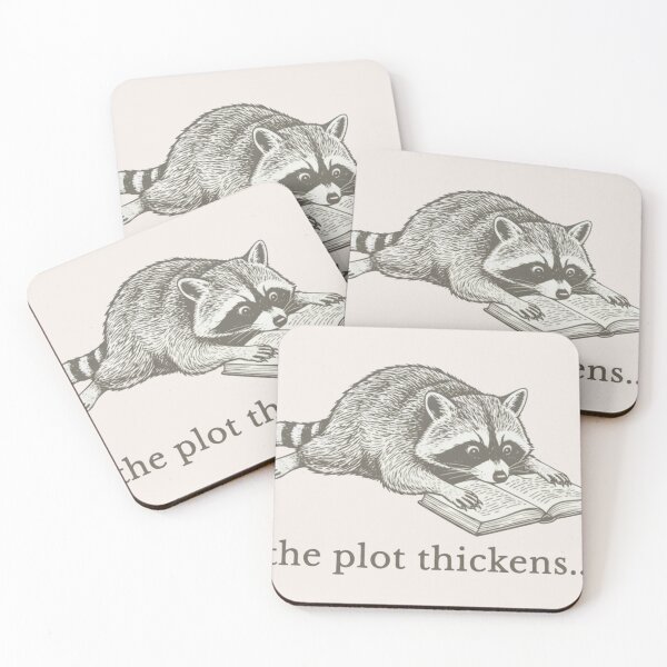 Item preview, Bookish Raccoon, Reading, Fantasy Book Lover, Mystery Thriller Reader, Funny Trash Panda Book Nerd designed and sold by toongstudio.