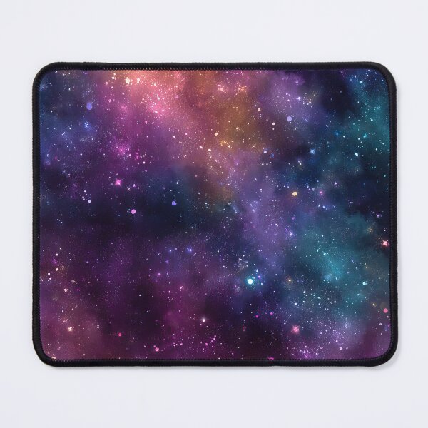 Item preview, Rainbow Galaxy Faux Glitter Seamless Space Pattern designed and sold by Nyx Creates.
