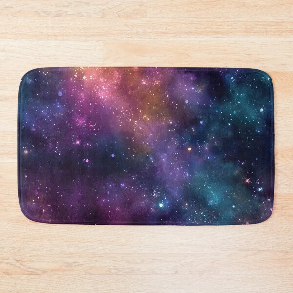 Item preview, Rainbow Galaxy Faux Glitter Seamless Space Pattern designed and sold by Nyx Creates.
